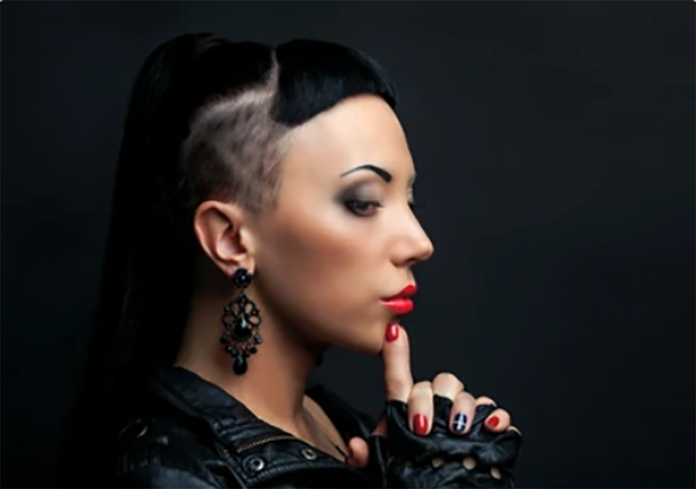 shaved one side black hairstyles