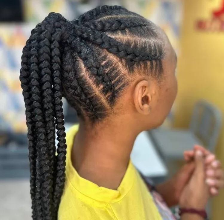 Classic and Clean Cornrow Ponytail