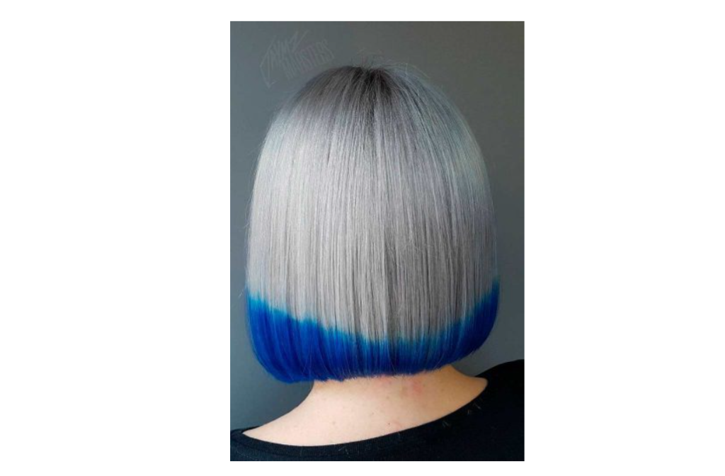 GREY AND BLUE HAIRSTYLES