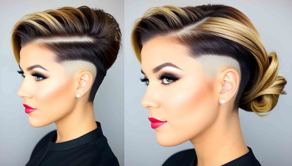 angled undercut hairstyle