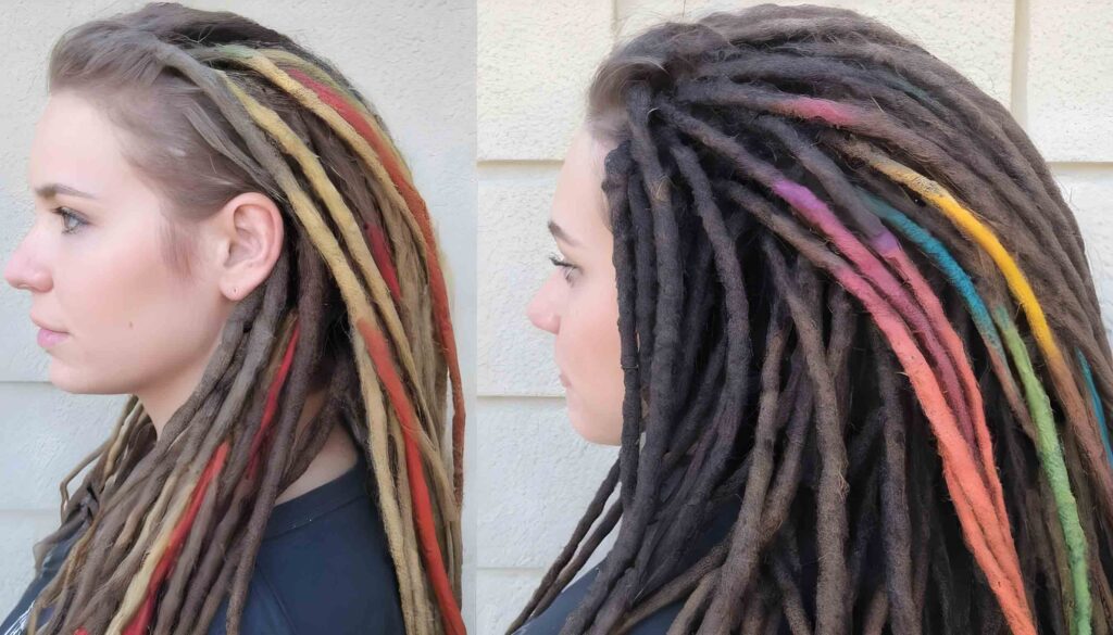 multi color dreads
