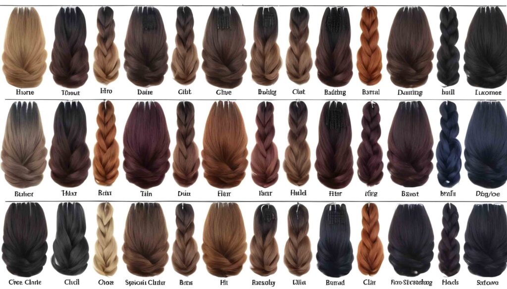 ombre braiding hair color chart