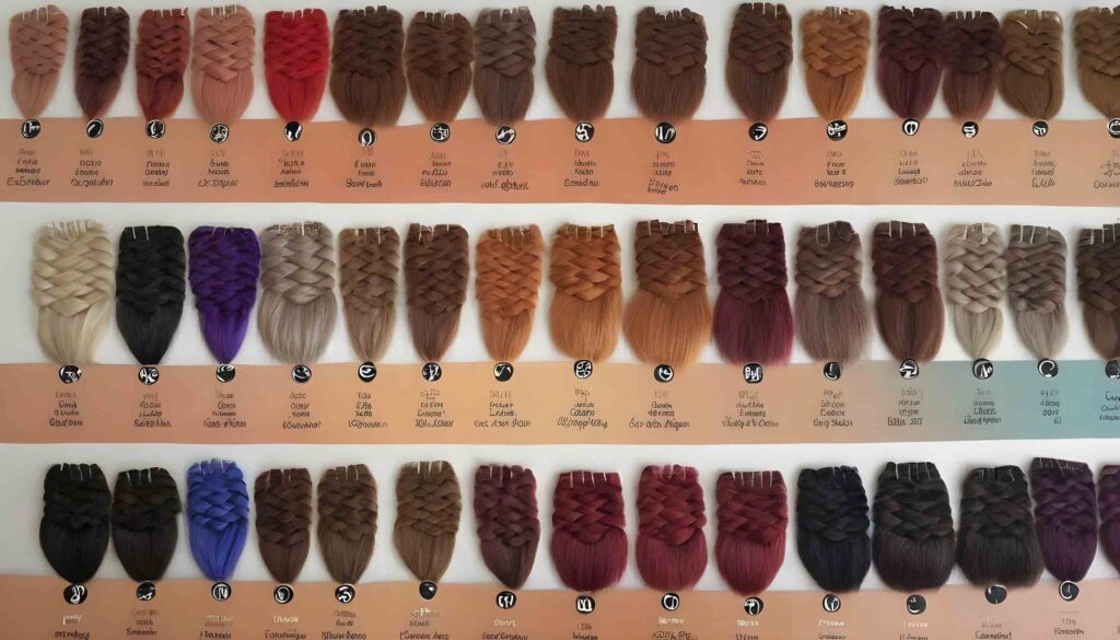 ruwa braiding hair color chart