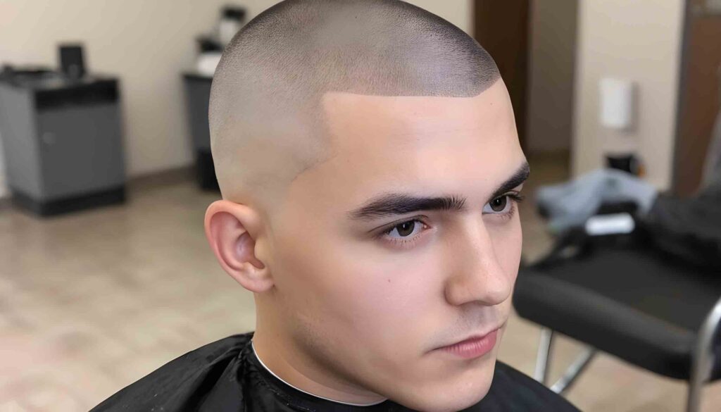 long buzz cut with taper