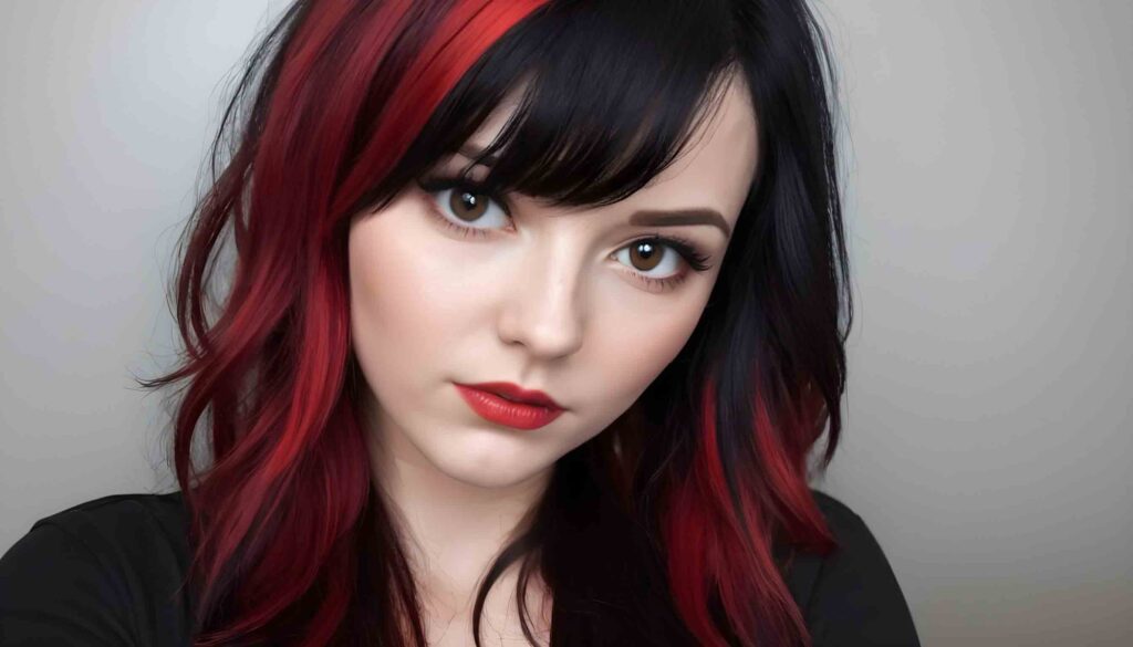 red and black hair